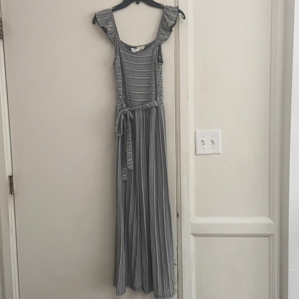 Tie waist jump suit